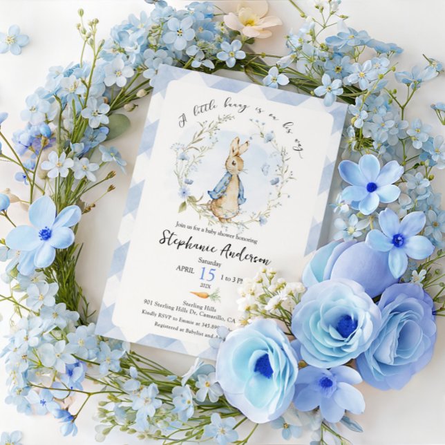 Baby Boy Peter Rabbit Baby shower Invitation (Créateur téléchargé)