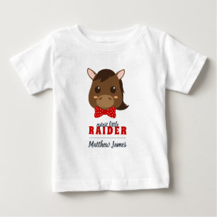 Baby Boy Red Horse Raider T-Shirt