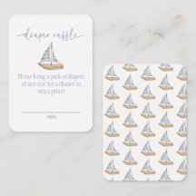 Baby Boy Sail Douche Déchets Carte Raffle