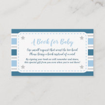 Baby Boy Shower Card Apportez une carte de livre