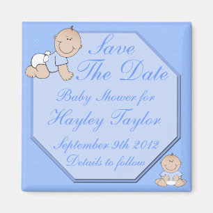 Baby Boy Shower Enregistrer La Date Magnet