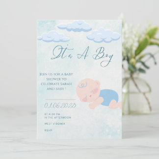 Baby boy Shower Invitation 