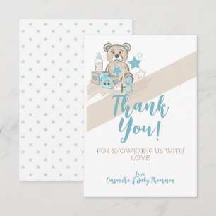 Baby Boy Teddy ours Carte de remerciements