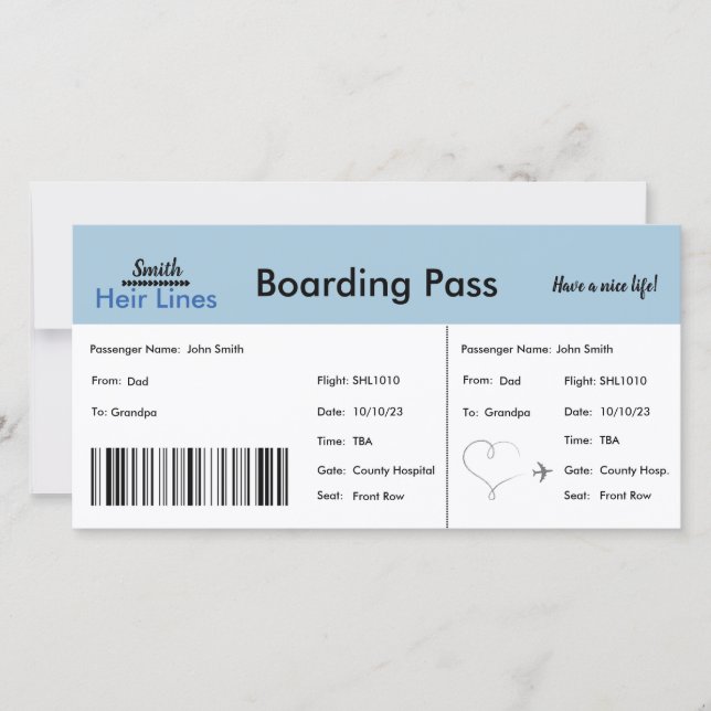 Baby Boy Travel Faire-part de grossesse à thème (Devant)