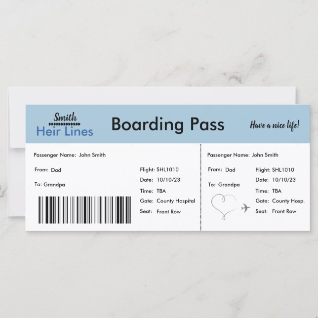 Baby Boy Travel Faire-part de grossesse à thème (Devant)