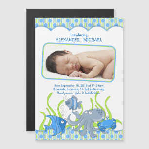 Baby Boy Under the Sea Faire-part de naissance
