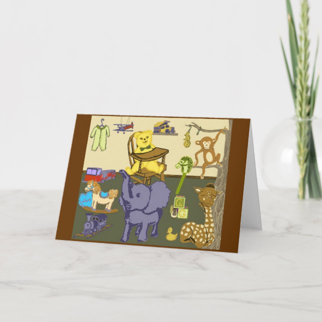 Baby Boys Nursery Jouets Thématiques Carte de voeu (Devant)