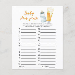 Baby brasse de la bière baby shower Baby Item Game