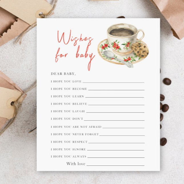 Baby brasse du café - voeux pour bébé (Créateur téléchargé)