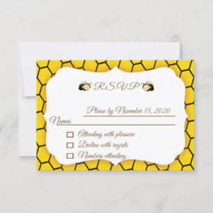Baby Bumble Bee's Baby shower carte RSVP