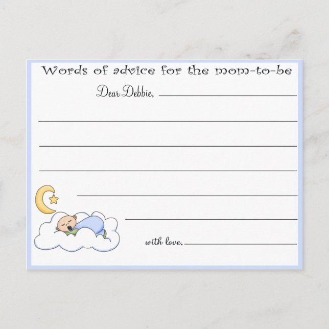 Baby - Cartes de conseil Baby shower (Devant)