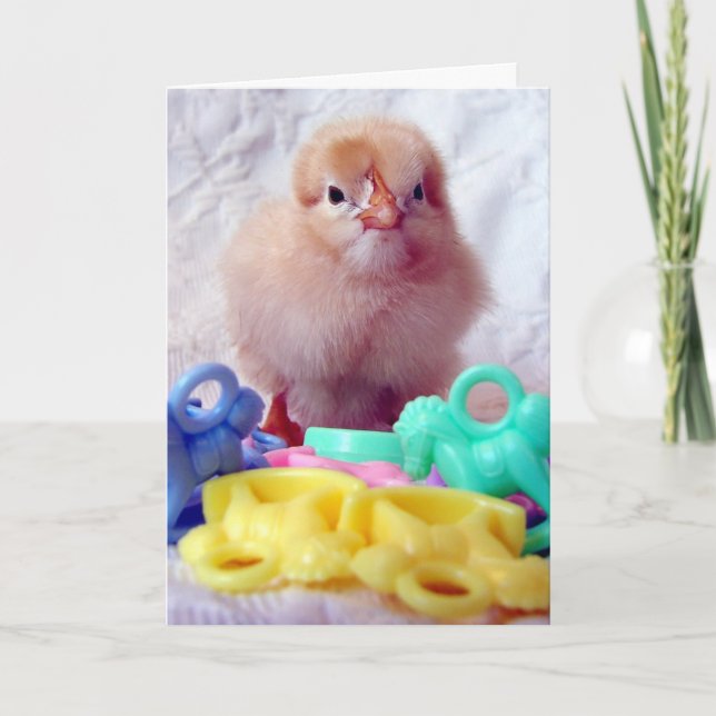 Baby Chick, Idéal Pour Une Carte De Salutation Bab (Devant)