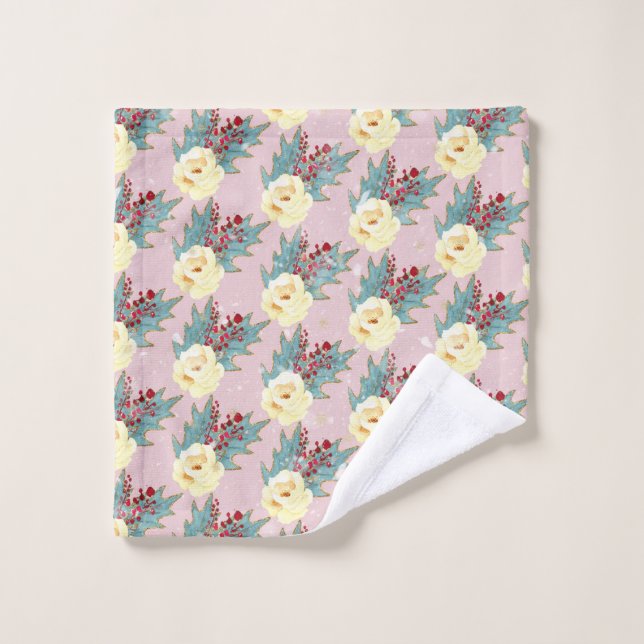 Baby Christmas Handprint Art (Gant de toilette)