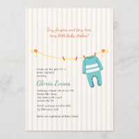 Baby Clothesline Douche Invitation