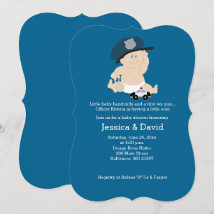 Baby Cop Police Officier Baby shower Invitation