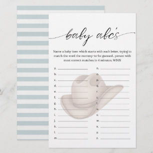 Baby Cowboy ABC Jeu de Douche avec Bleu