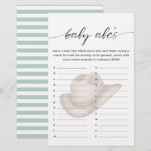Baby Cowboy ABC Jeu de douche avec Vert
