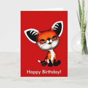 Baby Dog Fox Bonne carte d'anniversaire