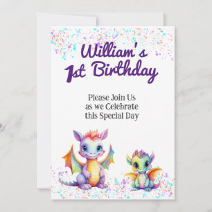 Baby Dragon Invitation d'anniversaire