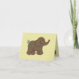 Baby Elephant Carte de remerciements