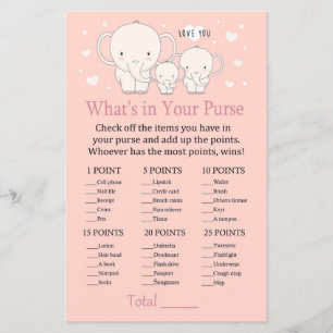 Baby Elephant Ce qui est dans votre jeu de sacs à 