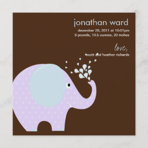 Baby Elephant Faire-part de naissance