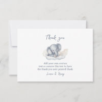 Baby Elephant Merci Cartes