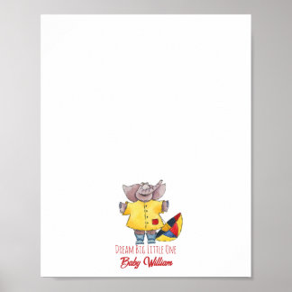 Baby Elephant Raincoat Fingerprint Livre d'or