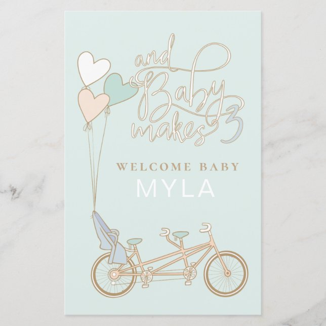 Baby Fabrique trois tandem vélo avec siège bébé pe (Devant)