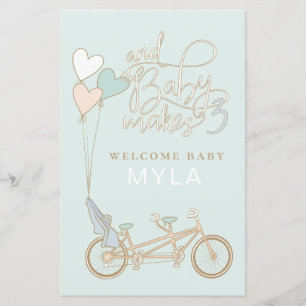 Baby Fabrique trois tandem vélo avec siège bébé pe