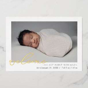 Baby Faire-part Welcome Script