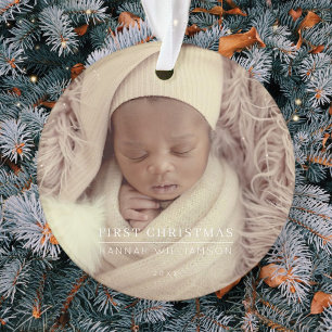Baby First Christmas Photo moderne Détails bébé