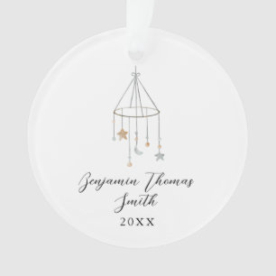 Baby First Christmas Star Mobile Acrylique Ornamen