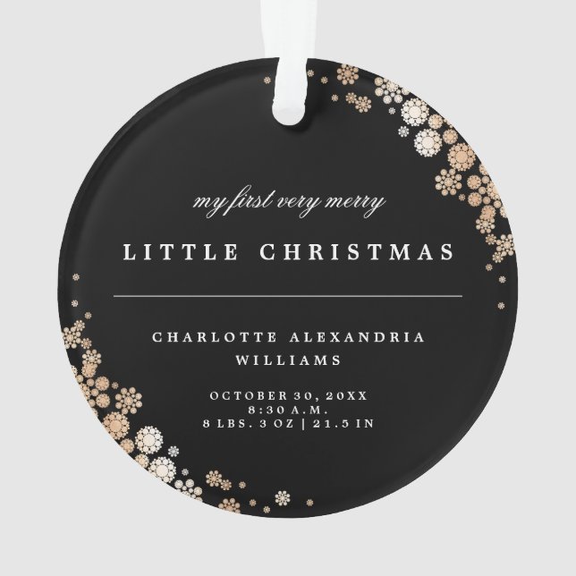 Baby First Christmas Winter Snowflakes Photo Naiss (dos)