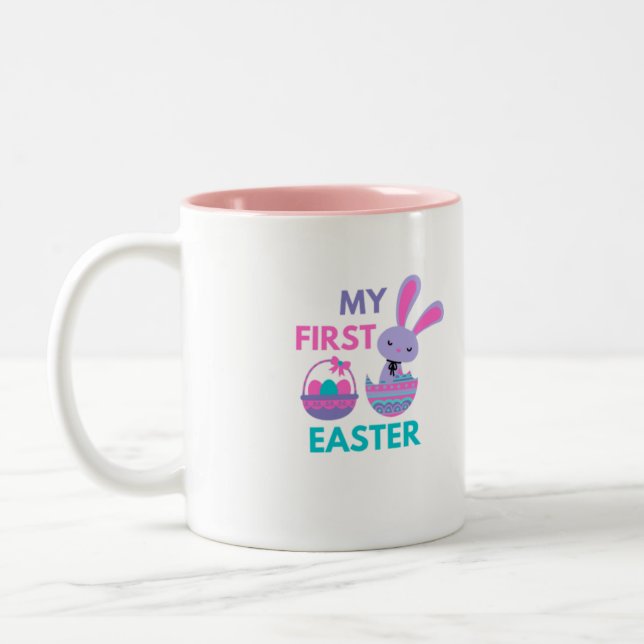 Baby First Paster Funny Rabbit Café Mug (Gauche)