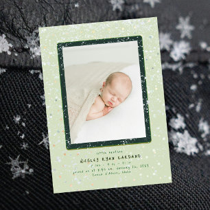 Baby Flurry Faire-part de naissance vertical