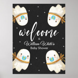Baby Ghost Halloween Baby shower d'automne Affiche