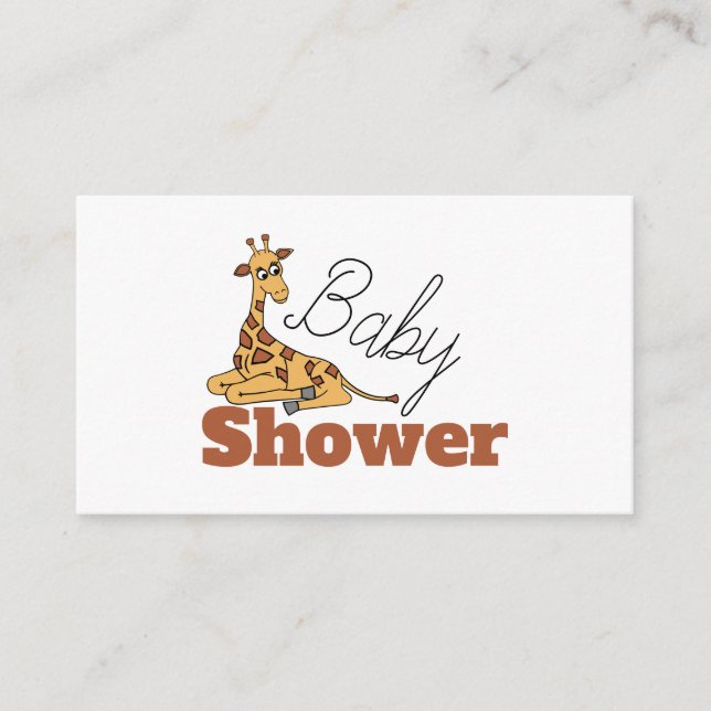 Baby Giraffe, Baby shower Invitation Billet (Devant)