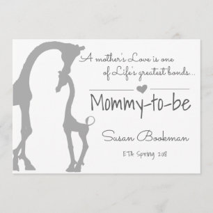 Baby Giraffe Maman pour être Faire-part de grosses