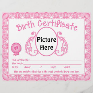 Baby girl ajouter image certificat de naissance