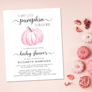 Baby Girl Douche par courrier Citrouille rose Invi