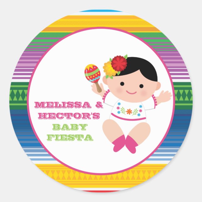 Baby Girl Fiesta Stickers (Devant)