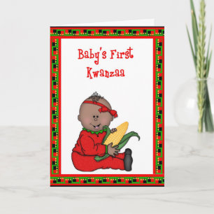 Baby Girl First Kwanzaa Carte de voeux
