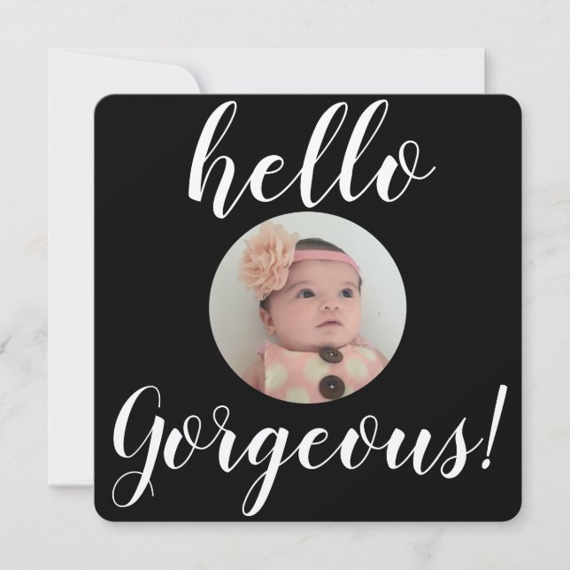 Baby Girl Hello Gorgeous Photo Naissance (Devant)