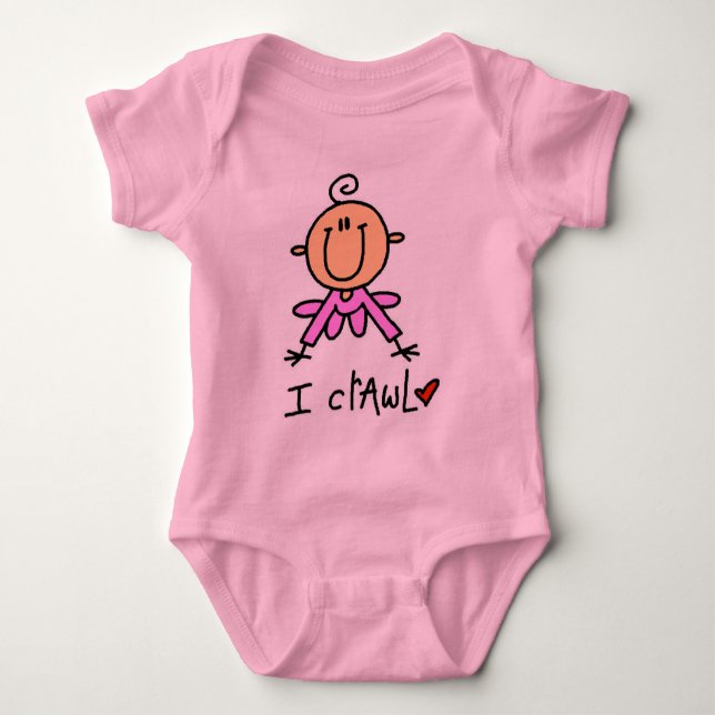 Baby Girl I Crawl T-shirts et cadeaux (Devant)