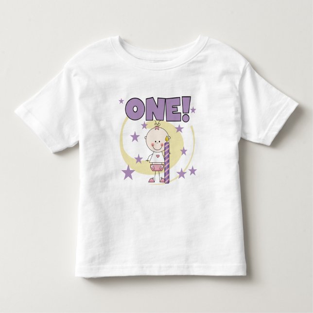 Baby Girl is One Birthday Tshirts and Gifts (Devant)