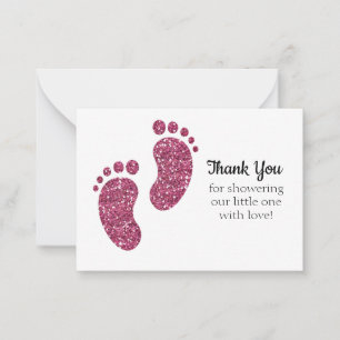 Baby Girl Pied Merci Cartes