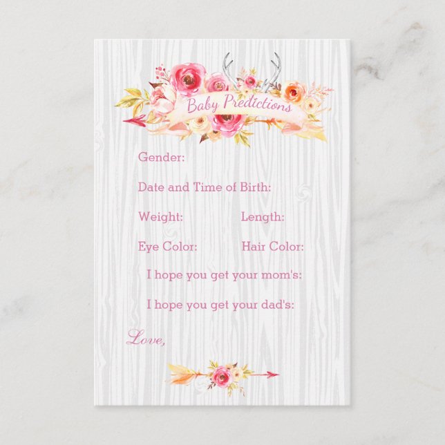 Baby Girl Prediction and Advice Cartes (Devant)
