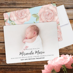 Baby Girl Simple Overlay Texte Photo Floral Nouvea