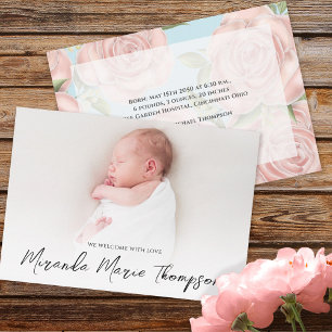 Baby Girl Simple Overlay Texte Photo Floral Nouvea